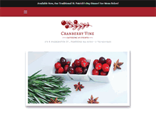 Tablet Screenshot of cranberryvinecatering.com